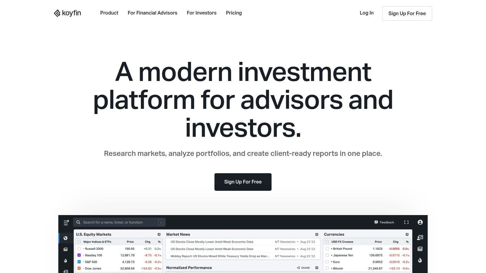 Koyfin, from the article "10 Stock Research Platforms Worth Using in 2026"